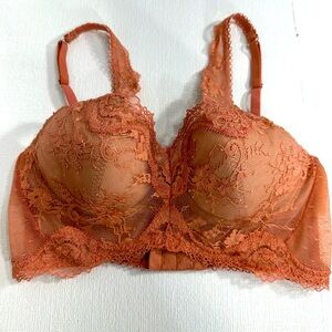 Victoria's Secret dream angels lined demi lace bralette brown size 32D